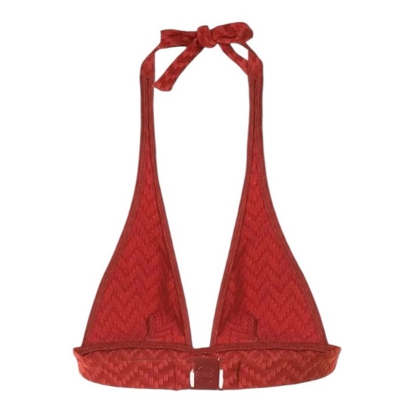 ERES Zigzag-Pattern Triangle Bikini Top in Ginger Brown NWT - Picture 4 of 7